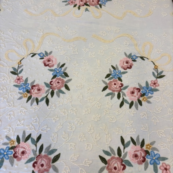 Vintage Cabin Craft Chenille Bedspread Floral Individually Crafted Queen - Picture 4 of 6